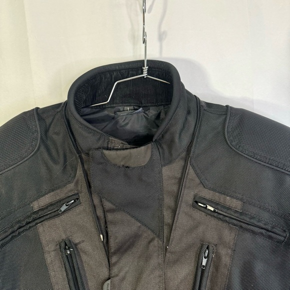 FRANK THOMAS BIKER JACKET BLACK MOTOCYCLE COAT MADE IN ENGLAND MEN SIZE LARGE - Picture 5 of 17